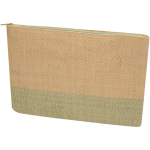 Schmale Kosmetiktasche aus zertifiziertem Strohpapier mit weichem Futter, 3 l farbe grün mamoriert
