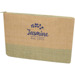 Schmale Kosmetiktasche aus zertifiziertem Strohpapier mit weichem Futter, 3 l farbe grün mamoriert