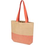 Geflochtene Strohtasche mit Magnetknopf und breitem Boden, 10 l farbe mahagoni