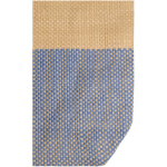 Geflochtene Strohtasche mit Magnetknopf und breitem Boden, 10 l farbe marineblau Detailansicht 1