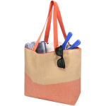 Tasche aus Strohpapier mit Reißverschluss und festem Boden, 21 l farbe mahagoni zweite Ansicht