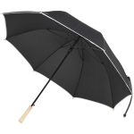 Windfester Regenschirm mit automatischer Öffnung und Reflektorband, Ø 130 cm farbe schwarz Detailansicht 2