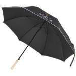 Windfester Regenschirm mit automatischer Öffnung und Reflektorband, Ø 130 cm farbe schwarz