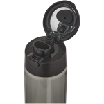 Trinkflasche mit integriertem Trinkhalm und auslaufsicherem Druckknopfdeckel, 700 ml farbe schwarz Detailansicht 1