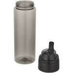 Trinkflasche mit integriertem Trinkhalm und auslaufsicherem Druckknopfdeckel, 700 ml farbe schwarz zweite Ansicht