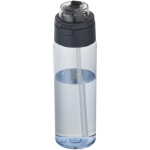 Trinkflasche mit integriertem Trinkhalm und auslaufsicherem Druckknopfdeckel, 700 ml farbe bondi blau