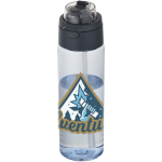 Trinkflasche mit integriertem Trinkhalm und auslaufsicherem Druckknopfdeckel, 700 ml farbe bondi blau