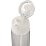 Trinkflasche mit integriertem Trinkhalm und auslaufsicherem Druckknopfdeckel, 700 ml farbe transparent Detailansicht 1