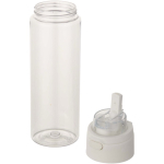 Trinkflasche mit integriertem Trinkhalm und auslaufsicherem Druckknopfdeckel, 700 ml farbe transparent zweite Ansicht