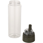 Trinkflasche mit integriertem Trinkhalm und auslaufsicherem Druckknopfdeckel, 700 ml farbe dunkelgrün zweite Ansicht