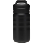 Sportflasche mit ausklappbarem Strohhhalm, 350 ml farbe schwarz zweite Vorderansicht