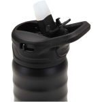 Sportflasche mit ausklappbarem Strohhhalm, 350 ml farbe schwarz Detailansicht 1
