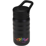 Sportflasche mit ausklappbarem Strohhhalm, 350 ml farbe schwarz