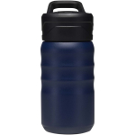 Sportflasche mit ausklappbarem Strohhhalm, 350 ml farbe marineblau zweite Vorderansicht