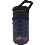 Sportflasche mit ausklappbarem Strohhhalm, 350 ml farbe marineblau