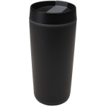 Doppelwandiger Thermobecher mit Schraubdeckel und Schiebeverschluss, 480 ml farbe schwarz