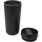 Doppelwandiger Thermobecher mit Schraubdeckel und Schiebeverschluss, 480 ml farbe schwarz zweite Ansicht