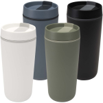 Doppelwandiger Thermobecher mit Schraubdeckel und Schiebeverschluss, 480 ml farbe schwarz zweite Ansicht in verschiedenen Farben