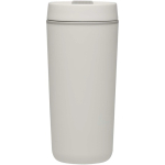 Doppelwandiger Thermobecher mit Schraubdeckel und Schiebeverschluss, 480 ml farbe weiß zweite Vorderansicht