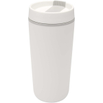 Doppelwandiger Thermobecher mit Schraubdeckel und Schiebeverschluss, 480 ml farbe weiß