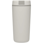 Doppelwandiger Thermobecher mit Schraubdeckel und Schiebeverschluss, 480 ml farbe weiß zweite Rückansicht