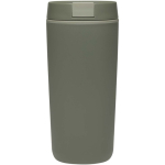 Doppelwandiger Thermobecher mit Schraubdeckel und Schiebeverschluss, 480 ml farbe grün zweite Rückansicht