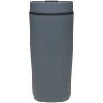 Doppelwandiger Thermobecher mit Schraubdeckel und Schiebeverschluss, 480 ml farbe bondi blau zweite Vorderansicht