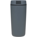 Doppelwandiger Thermobecher mit Schraubdeckel und Schiebeverschluss, 480 ml farbe bondi blau zweite Rückansicht