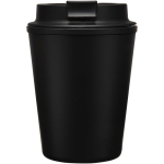 Doppelwandiger Thermobecher mit auslaufsicherem Schraubdeckel, 300 ml farbe schwarz zweite Vorderansicht
