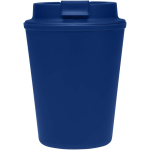 Doppelwandiger Thermobecher mit auslaufsicherem Schraubdeckel, 300 ml farbe blau zweite Vorderansicht