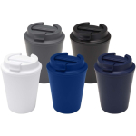 Doppelwandiger Thermobecher mit auslaufsicherem Schraubdeckel, 300 ml farbe weiß zweite Ansicht in verschiedenen Farben