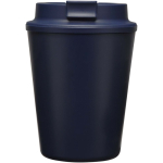 Doppelwandiger Thermobecher mit auslaufsicherem Schraubdeckel, 300 ml farbe marineblau zweite Vorderansicht