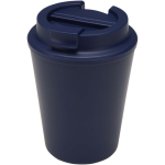 Doppelwandiger Thermobecher mit auslaufsicherem Schraubdeckel, 300 ml farbe marineblau