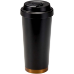 Doppelwandiger Thermobecher aus mattem Edelstahl, 480 ml farbe schwarz