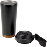 Doppelwandiger Thermobecher aus mattem Edelstahl, 480 ml farbe schwarz zweite Ansicht