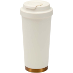 Doppelwandiger Thermobecher aus mattem Edelstahl, 480 ml farbe beige