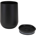 Doppelwandiger Becher mit Schiebedeckel und Luftisolierung, 360 ml farbe schwarz zweite Ansicht