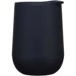Doppelwandiger Becher mit Schiebedeckel und Luftisolierung, 360 ml farbe marineblau Seitenansicht