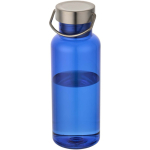 Trinkflasche aus recyceltem Kunststoff mit Edelstahl-Schraubverschluss und Tragegriff, 600 ml farbe köngisblau