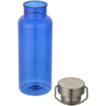 Trinkflasche aus recyceltem Kunststoff mit Edelstahl-Schraubverschluss und Tragegriff, 600 ml farbe köngisblau zweite Ansicht