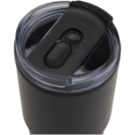 Doppelwandiger Thermobecher mit auslaufsicherem Deckel und Trinkhalm, 540 ml farbe schwarz Detailansicht 1