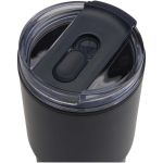 Doppelwandiger Thermobecher mit auslaufsicherem Deckel und Trinkhalm, 540 ml farbe marineblau Detailansicht 1