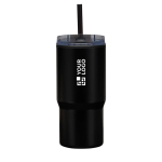 Doppelwandiger Thermobecher mit auslaufsicherem Deckel und Trinkhalm, 540 ml Ansicht mit Druckbereich