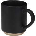 Stapelbare Keramiktasse mit unglasiertem Boden, 180 ml farbe schwarz