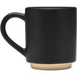 Stapelbare Keramiktasse mit unglasiertem Boden, 180 ml farbe schwarz Seitenansicht