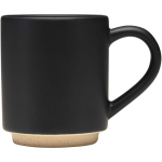Stapelbare Keramiktasse mit unglasiertem Boden, 180 ml farbe schwarz zweite Seitenansicht
