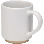Stapelbare Keramiktasse mit unglasiertem Boden, 180 ml farbe weiß