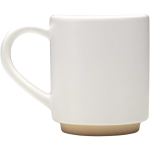 Stapelbare Keramiktasse mit unglasiertem Boden, 180 ml farbe weiß Seitenansicht