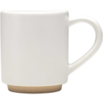 Stapelbare Keramiktasse mit unglasiertem Boden, 180 ml farbe weiß zweite Seitenansicht