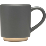 Stapelbare Keramiktasse mit unglasiertem Boden, 180 ml farbe grau zweite Seitenansicht